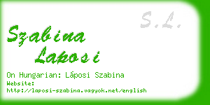 szabina laposi business card
